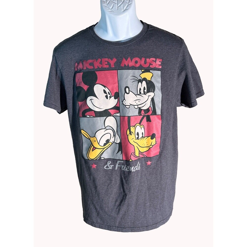 Disney Mickey Mouse Short Sleeve Pull-Over T-Shirt‎ Gray Medium
